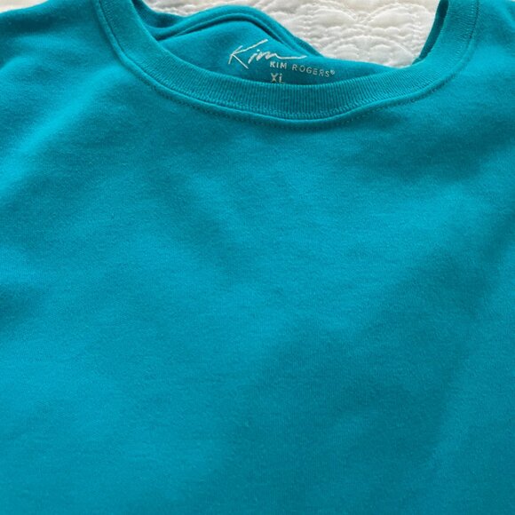 Kim Rogers T Shirts Lot of 5 Size XL Crew neck short sleeve 100% Cotton blues - Picture 6 of 7